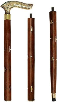 Handicraft Walking Stick Polo Stick - 36 inch (Brown)  Walking Stick