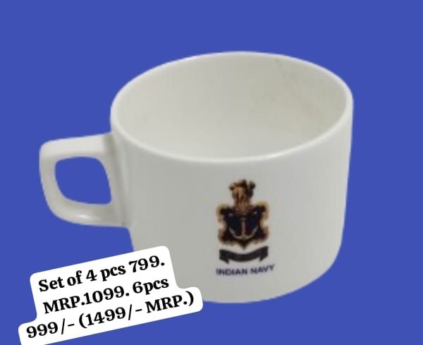 Tea cups with navy logo 150 ml (Bone China )