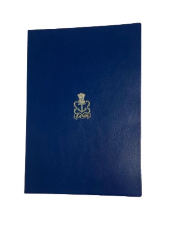 Dark blue diary Note book with defence logos