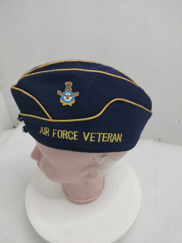 Side Mufti cap with brass IAF lapel pin