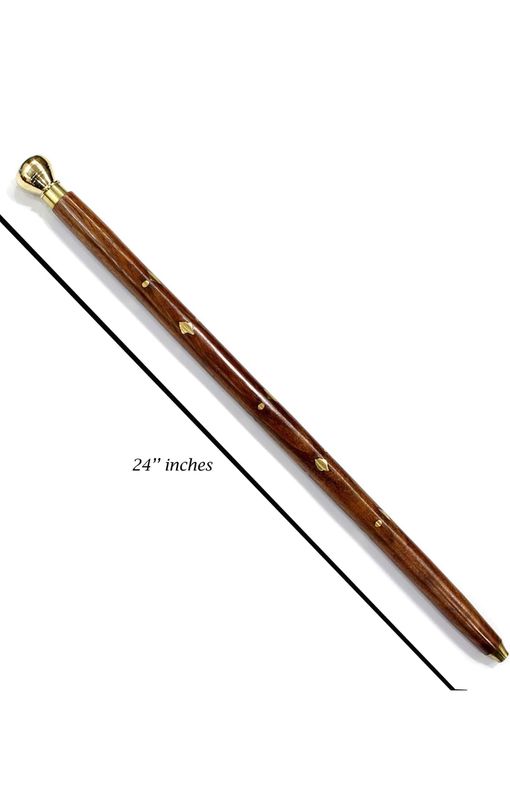 BRASS round shape - Baton/ Cane/ Walking Stick