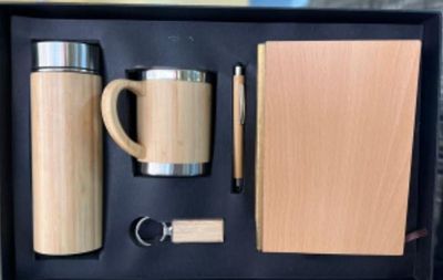 5 in 1 gift diary,thermos,mug pen key chain