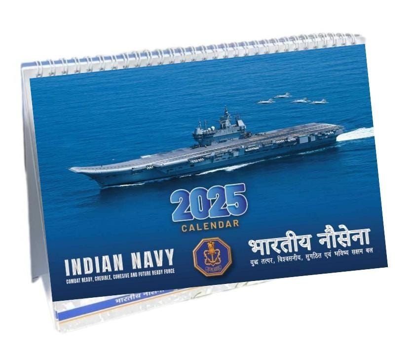 Navy Desk/table Calender # calendar 2025  bigger Size 24 pages