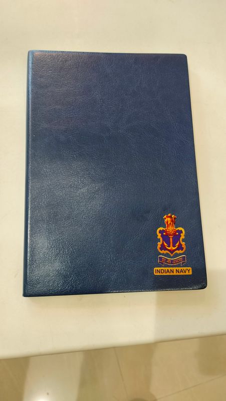 Navy blue diary/note book soft board
