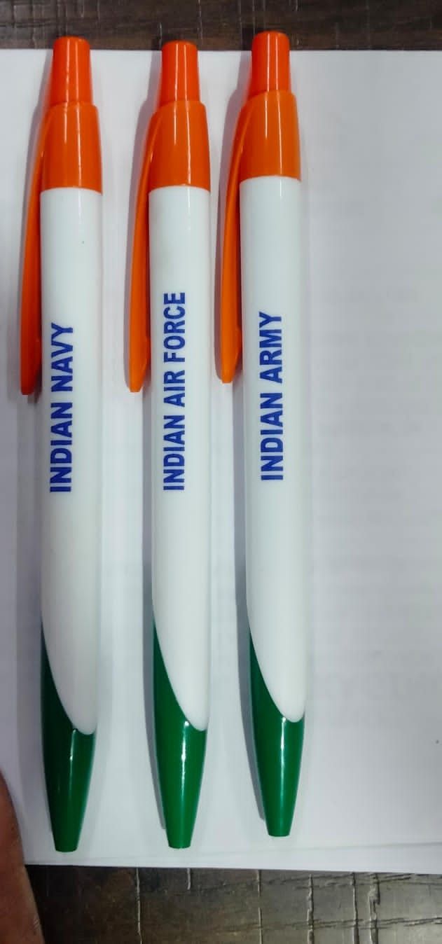 20 pcs Ball pens packet Tricolour ARMY/NAVY/IAF