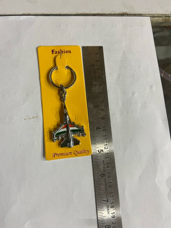 Tri Colour Aircraft Aeroplane Steel Key Chain