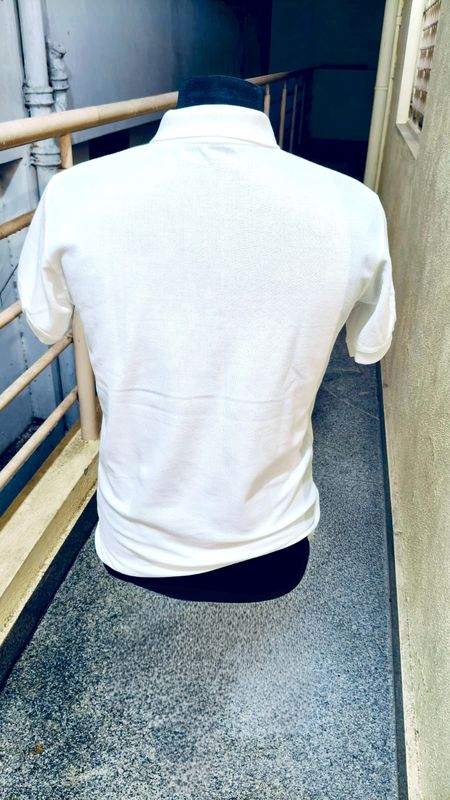 Navy white pure cotton t shirt premium