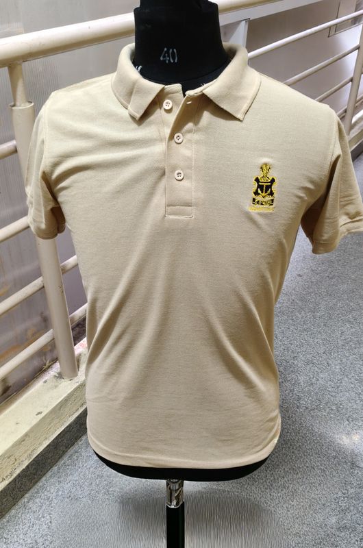 Navy T shirt pure cotton premium beige/peach colour 