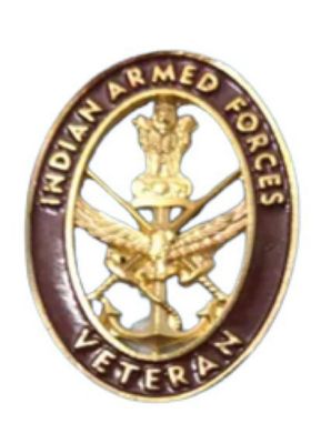Brass oval shape indian armed forces veteran