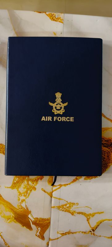 Blue soft PU leather diary Air force