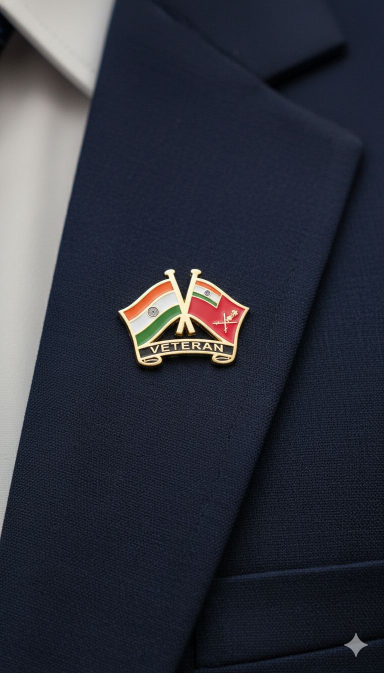 Army combo lapel pin for veterans