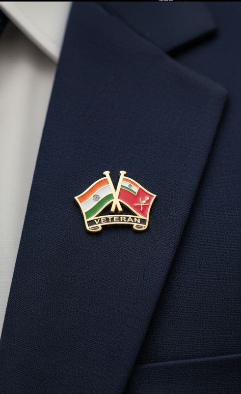 Indian Flag and army Flag Combo Pin