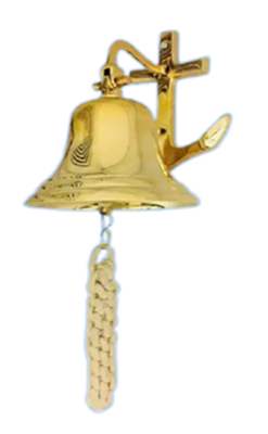 Brass  Bell ship wheel 7 Inches