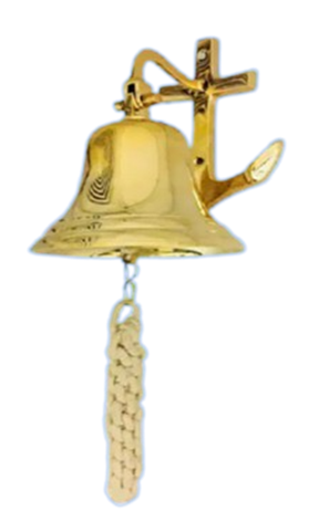 Brass  Bell ship wheel 7 Inches