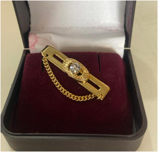 single stone tie pin