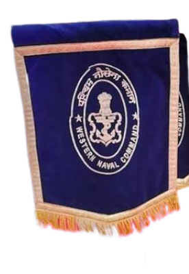 Indian Navy Velvette Banner2x4 Ft
