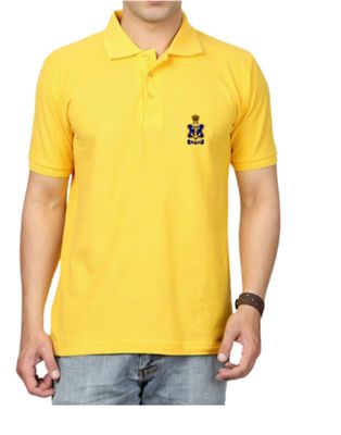 T SHIRT NAVY collar (Golden Orange)