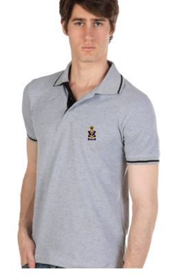 T SHIRT NAVY collar (Grey)