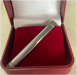 silver simple tie pin