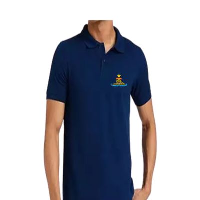 T SHIRT Artillery (Navy Blue) collar pure cotton