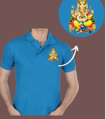 T SHIRT Ganesh Chathurthi Special (Blue)
