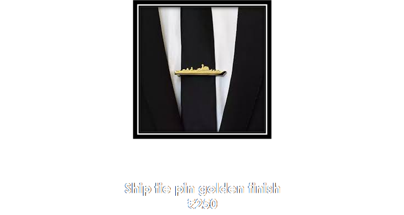 Ship tie pin golden finish