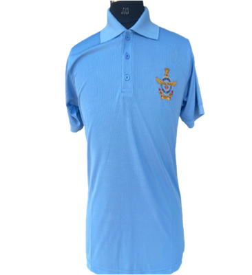 T SHIRT (Dry fit) IAF collar (Blue)