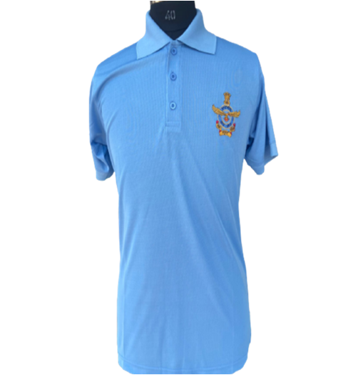 T SHIRT (Dry fit) IAF collar (Blue)