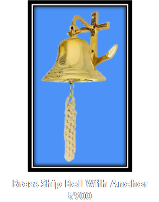 Brass Ship Bell With Anchor