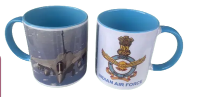 Coffee mug with logo and rafale