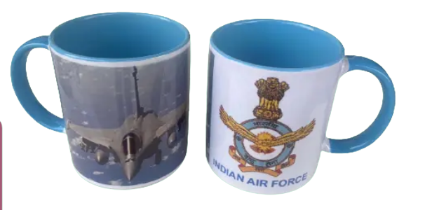 Coffee mug with logo and rafale