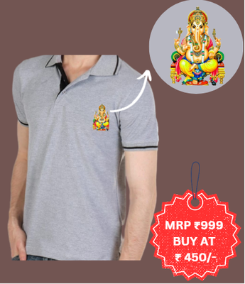 T SHIRT Ganesh Chathurthi Special (Grey)