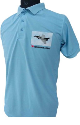 T SHIRT INDIAN AIR FORCE collar