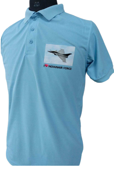 T SHIRT INDIAN AIR FORCE collar