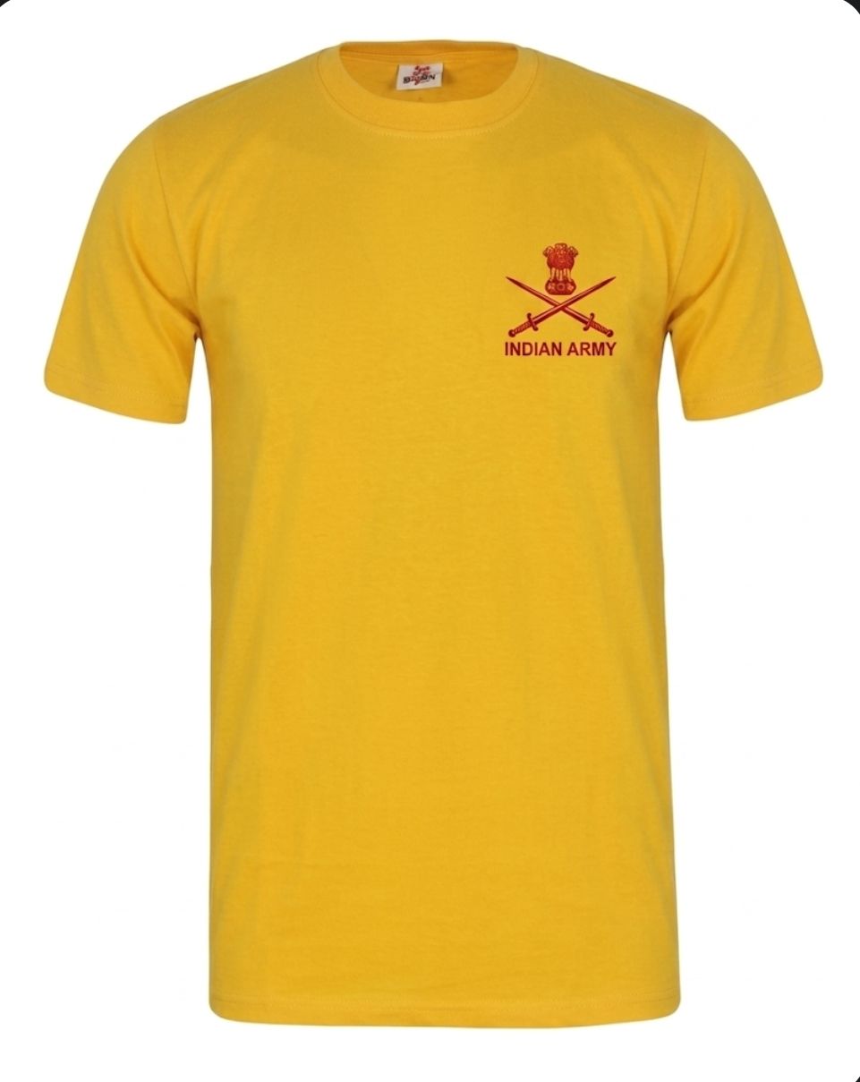 T SHIRT ARMY (Golden Orange) Round Neck