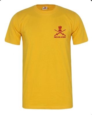 T SHIRT ARMY (Golden Orange) Round Neck