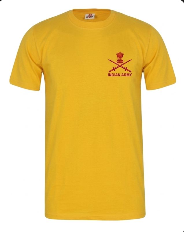 T SHIRT ARMY (Golden Orange) Round Neck