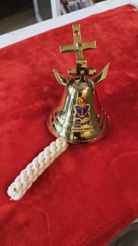 Brass  Bell ship wheel 7 Inches