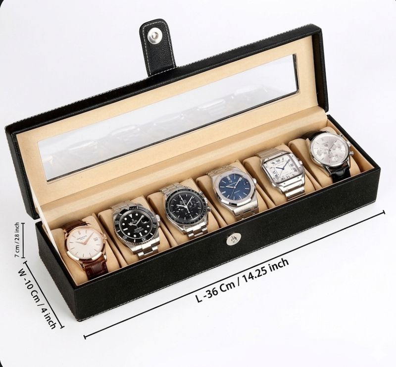 Watch boxes with 6 slots with Navy logo 