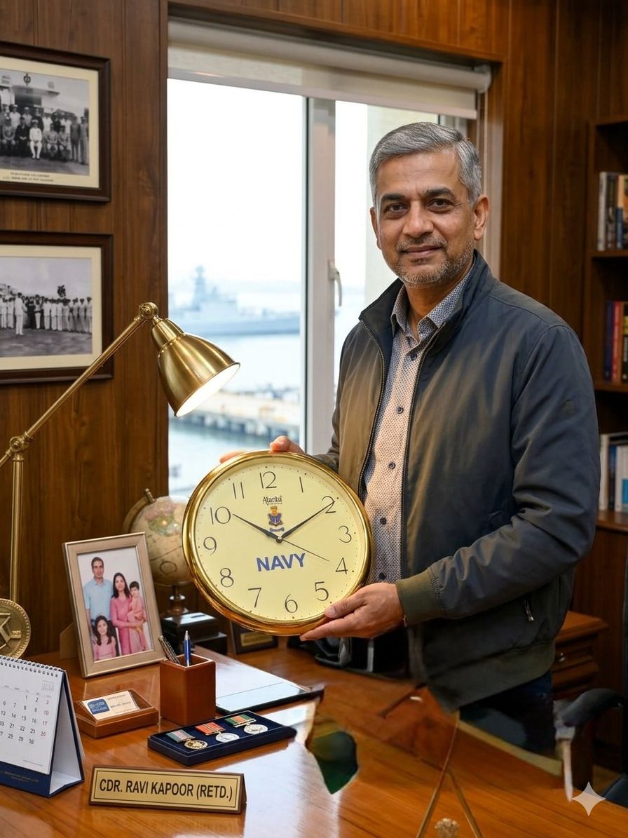 Indian Navy wall clock ajanta brand