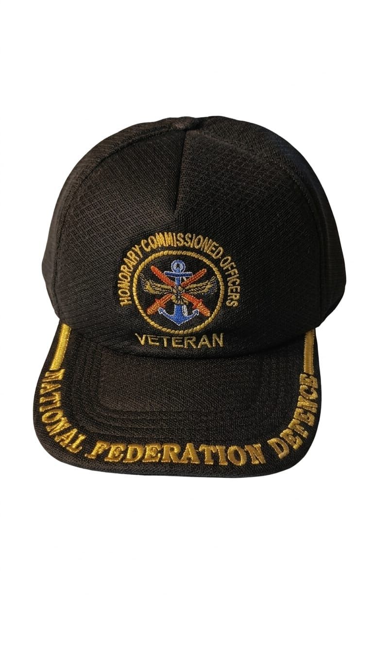 Honorary commissioned cap black