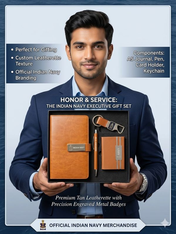 4 in 1 combo gift set Navy DIARY Key chain Pen, Card holder