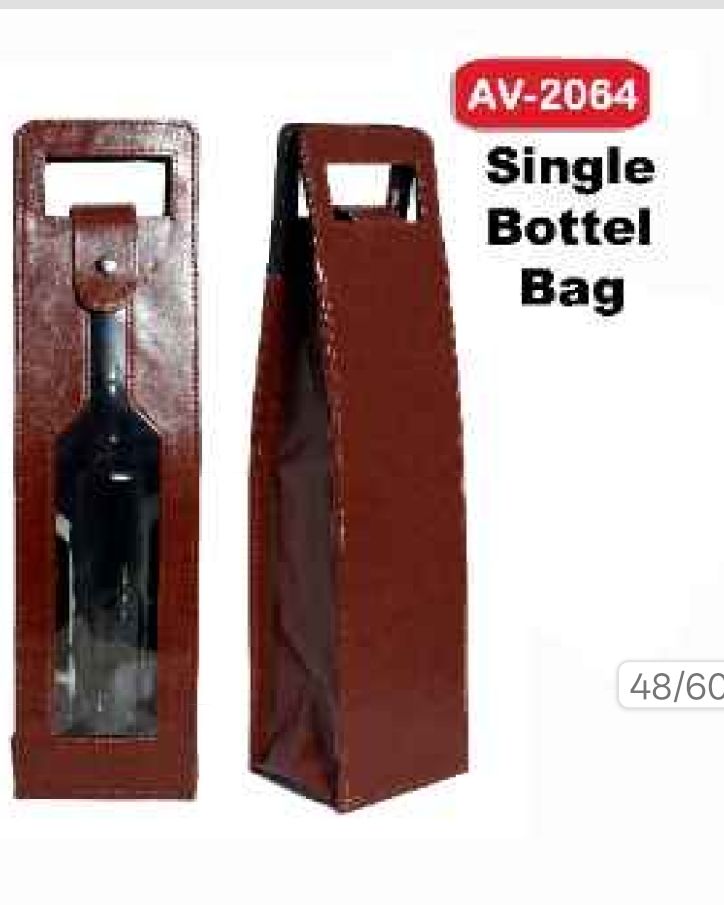 DARK BROWN BOTTLE PU LEATHER BAG