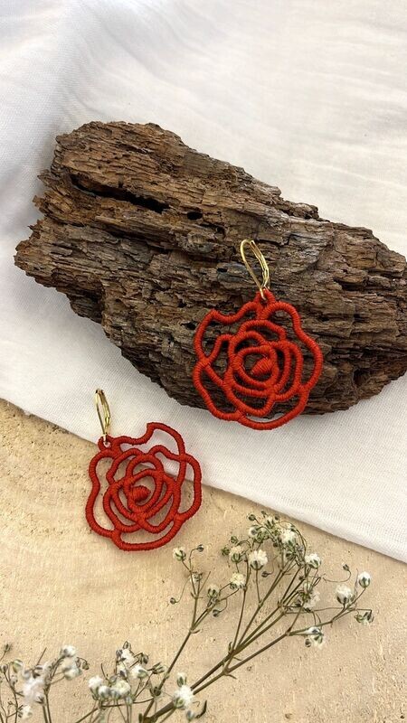 Boucles D'Oreilles Rose