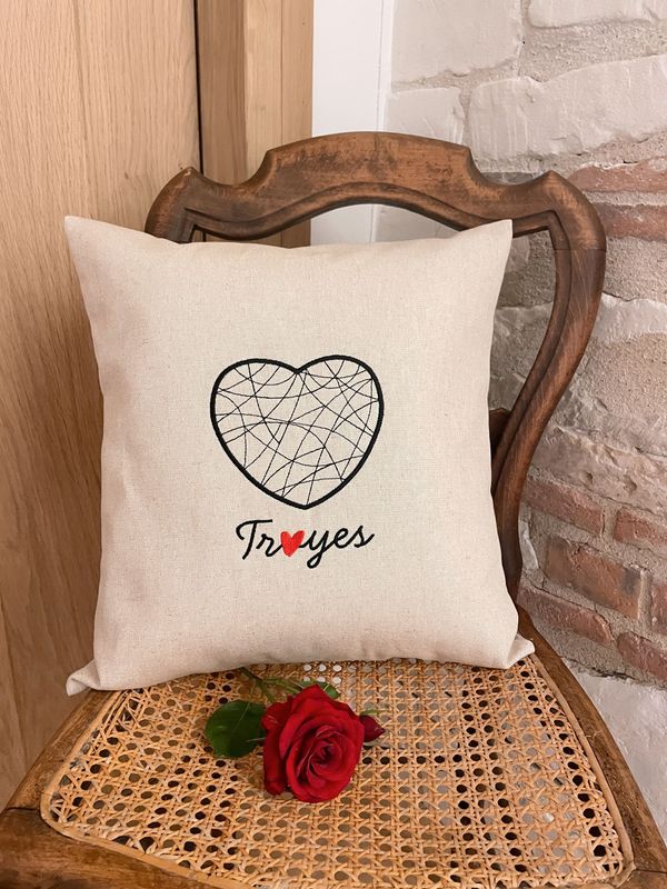 Coussin Coeur de Troyes