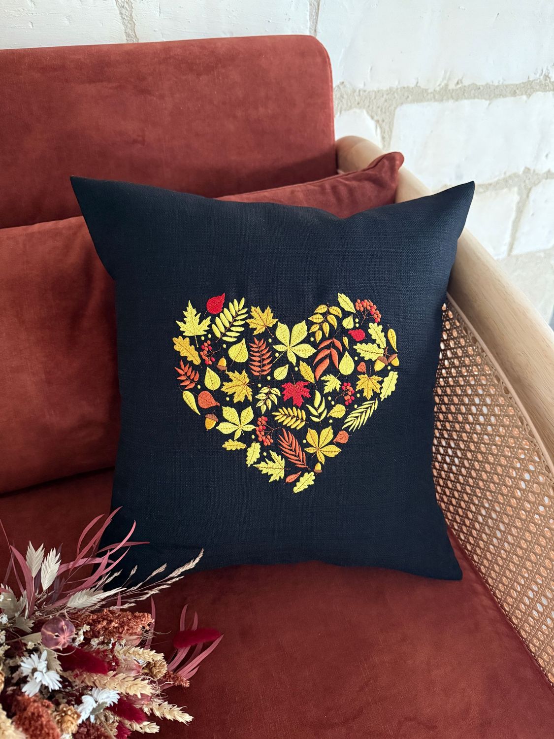 Coussin COEUR D'AUTOMNE