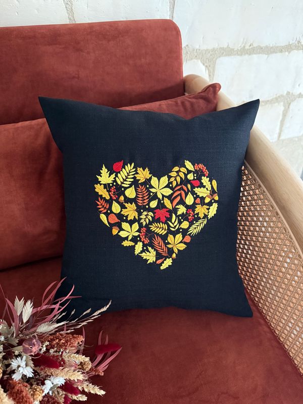 Coussin COEUR D'AUTOMNE