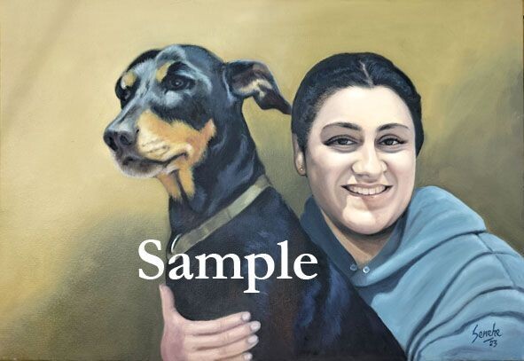 Portrait paintings with pets  from Photos