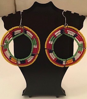 Maasai Beaded Circle Earrings