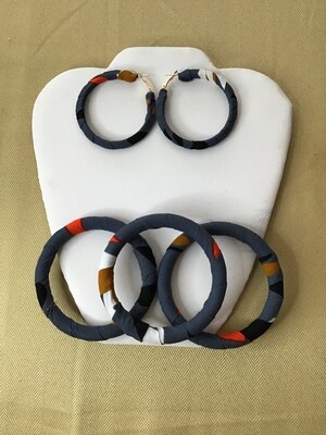 Nigeria Ankara 3-Bangle Jewelry Set